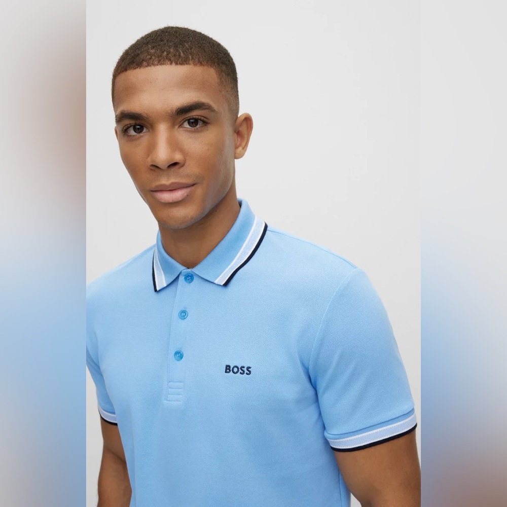 Hugo Boss POLO EN COTON BIOLOGIQUE AVEC LOGO XXL
